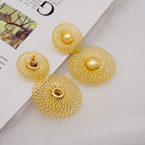 เครื่องประดับ <span class=keywords><strong>Z666</strong></span> gdjwri ต่างหูทองเหลืองชุบทอง14K สไตล์บราซิลเลียนแอฟริกัน - Product Image 4