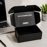 Caja de Cartón Corrugado Negra Personalizada, Caja de Embalaje Impresa con Logotipo para Envíos de Comercio Electrónico