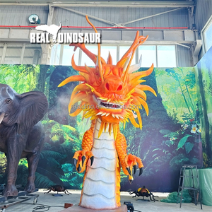 ドラゴンヘッド煙とライト付きライフサイズアニメドラゴンモデル - Product Image 4