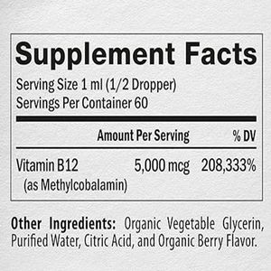 Gouttes liquides de vitamine <span class=keywords><strong>B12</strong></span> de marque privée, supplément de vitamine <span class=keywords><strong>B12</strong></span> pure pour une augmentation de l'énergie et un soutien cognitif de l'humeur - Product Image 2