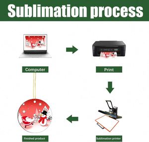 Ornements en aluminium pour sublimation, vierges, 2,75 pouces, double face, décorations pour arbre de Noël, en métal, pour sublimation - Product Image 3