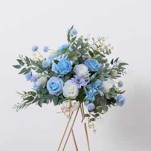 Boule de fleurs artificielles rouges en soie, ornement floral pour centre de table de mariage, vente en gros - Product Image 6