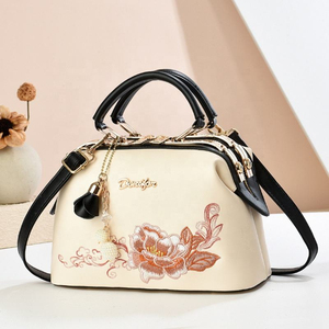 Luxury Embroidered PU <b>Leather</b> Tote <b>Bag</b> with Zipper Closure Waterproof Chain Strap-Mother's Birthday Gift for Women - Product Image 5