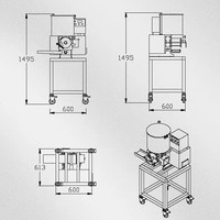 Machine de formage de galettes de viande de bœuf de diverses formes pour la production de hamburgers et de tourtes à la viande