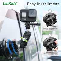 Support de caméra flexible en alliage d'aluminium avec ventouse pour pare-brise de voiture, idéal pour les vlogs et la prise de vue vidéo