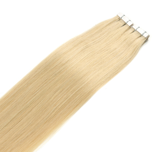 Extensions de cheveux naturels indiens vierges à prix d'usine, invisibles, lisses, avec bande adhésive, blondes, lisses naturelles - Product Image 2