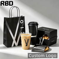 Service Personnalisé Tout-en-un : Gobelets en Papier Biodégradables à Double Paroi, Sacs et Boîtes en Papier de Haute Qualité avec Logo Personnalisé pour Emballage de Café