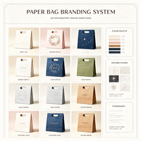 Sac cadeau artisanal en papier kraft mat recyclable marron personnalisé avec poignées en corde torsadée, ruban et logo doré, emballage de luxe pour aliments