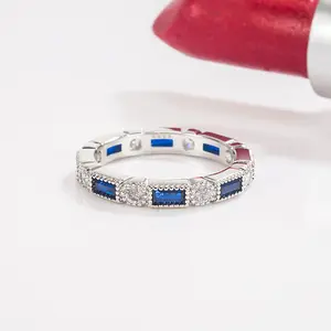 Стильное художественное дизайнерское кольцо с камнем-талисманом вечность, штабелируемое модное кольцо с камнем-талисманом с кристаллом FBA, Прямая поставка