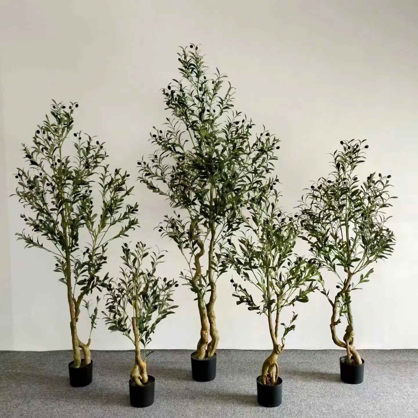EG-VI014 all'ingrosso decorazione della casa di nozze coperta 150cm 5ft bonsai plastica in vaso artificiale pianta di ulivo