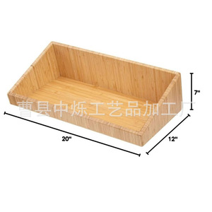 Plateau en bambou de forme irrégulière, couleur unie, pour le rangement des fruits et légumes, utilisation à la maison, sur le bureau ou au restaurant - Product Image 4