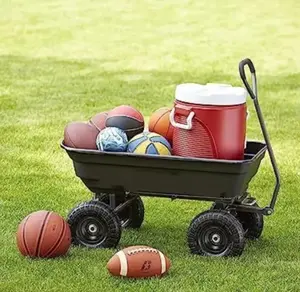 Chariot à benne basculante Chariot à bois Chariot à main Manutention d'engrais Chariot de jardin utilitaire Remorque à gazon Tracteur à usage intensif - Product Image 5