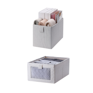Para SHIMOYAMA Dobrável Tecido Armazenamento Cubo Clear Window Vestuário <span class=keywords><strong>Box</strong></span> Container para Guarda-Roupa Uso Doméstico - Product Image 6