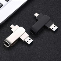 Clé USB Métal Pivotante Type-C, Clé USB 2-en-1 Type-C avec Logo Personnalisé