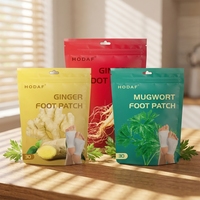Patchs détoxifiants pour les pieds de haute qualité OEM ODM, à base de gingembre et d'herbes, pour nettoyer les pieds, soulager la fatigue, produit de soin des pieds pour un nettoyage en profondeur.