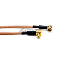 Câble coaxial RF RG316 à angle droit avec connecteur MCX vers jack, longueur personnalisée, 50 ohms