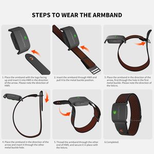 สายรัดแขนเซ็นเซอร์ HW9 HRM พร้อมเครื่องวัดอัตราการเต้นของหัวใจ แบ่งโซน/แคลอรี่ สำหรับวิ่ง ฟิตเนส และปั่นจักรยาน รองรับ BLE5.0 ANT+ ใช้งานร่วมกับ Peloton Wahoo ได้ - Product Image 5