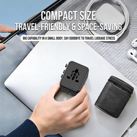 Adaptador de Viaje Universal Compacto Mini GaN de 35W con 2 USB-C y 2 USB-A de Carga Rápida para Teléfono y Portátil