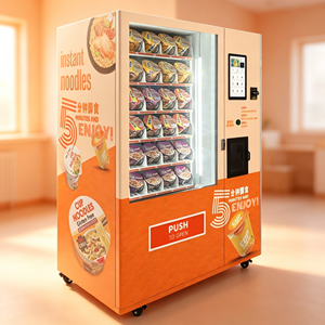 Distributeur automatique de nouilles instantanées intelligent avec contrôle cloud Wi-Fi, eau chaude et écran tactile 15,6 pouces, unité de cuisson autonome pour ramen instantané - Product Image 1
