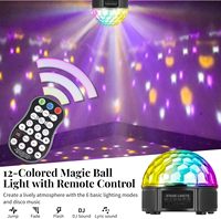 Tsinye - Lumière laser disco LED magique multicolore avec télécommande Bluetooth MP3 pour DJ, fête, club, karaoké, mariage, bar