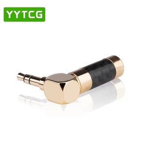 Connettore Audio 3.5mm connettore <span class=keywords><strong>Jack</strong></span> <span class=keywords><strong>Stereo</strong></span> <span class=keywords><strong>Stereo</strong></span> placcato oro nero fibra di carbonio 3.5mm connettore per cuffie - Product Image 5
