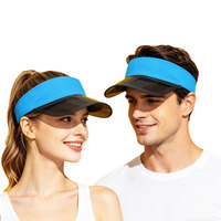 Gorra Visera Ligera y Transpirable con Parte Superior Abierta, Banda Ajustable para el Sudor, Sombrero de Sol de Verano para Hombres y Mujeres, Ideal para Ciclismo, Golf, Viajes y Playa