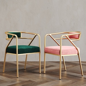 Style nordique moderne salle à manger <span class=keywords><strong>chaise</strong></span> lumière luxe dossier métal lait thé couleur pour bureau à domicile hôtel négociation café tabouret - Product Image 4