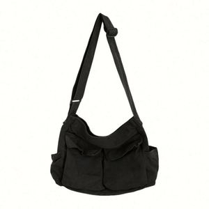 Fashion Design <b>Black</b> Cotton Canvas Grocery Shopping Tote <b>Bag</b> with Special Custom Printed logo - Product Image 1