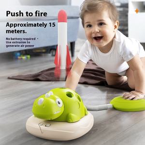 Dinosauro Lanciamissili con Gioco Musicale 3-in-1, Lancio dell'Anello e Rotazione a 360° °   Giochi in Plastica con Telecomando Rotante - Product Image 3