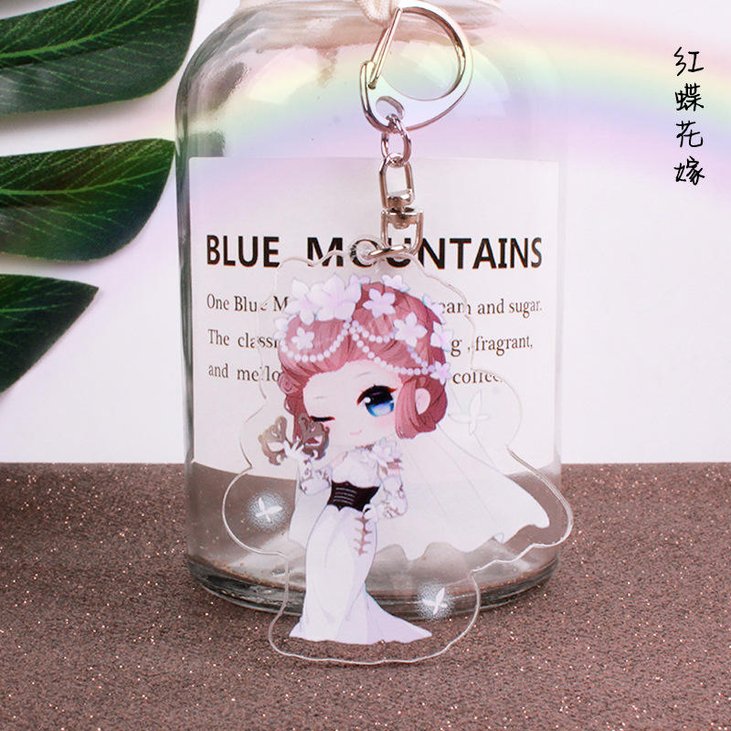 Red butterfly flower marriage pendant