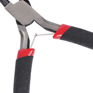 Round Nose Pliers 4.5 Inch Carbon Steel Smooth Jaw 1/4 In Width Mini Jewelry Tool Spring Loaded For Easy Use - Product Image 1