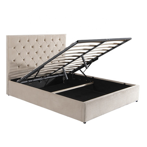 <span class=keywords><strong>Lit</strong></span> <span class=keywords><strong>de</strong></span> tête <span class=keywords><strong>de</strong></span> <span class=keywords><strong>lit</strong></span> rembourré en cuir PU à deux places avec rangement <span class=keywords><strong>de</strong></span> levage à gaz - Product Image 1