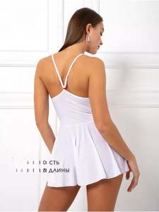 SFY3533 Vêtements de fitness sexy, combinaison de yoga, jupe à taille haute avec bretelles croisées, robe courte sexy, vêtements pour femmes - Product Image 6