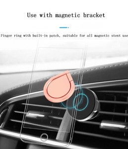 Customized Logo Metal Water Drop Ring Smartphone Holder 360 Degree Rotation Stand Novelty Anniversary Gifts - Product Image 2