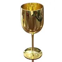 高品質電気メッキ壊れないワイングラスローズゴールドプラスチックワイングラス