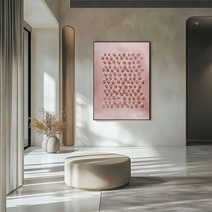 Pintura Moderna Wabi Sabi Rosa sobre Lienzo, Pintura Artesanal para Decoración de Paredes para el Hogar y la Galería - Product Image 6