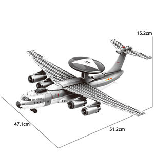 Wange 5005 Avión de Alerta Temprana Aérea Compatible con Bloques de Construcción de Partículas, Juego de Juguetes Educativos de Plástico Unisex - Product Image 4