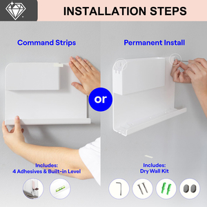 Estante Flotante para Mesita de Noche, Organizador de Pared sin Taladro, Estante de Pared para Cargador de <span class=keywords><strong>Teléfono</strong></span> y Control Remoto - Product Image 3