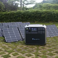 Bluetti solução solar portátil 2000w, sistema de backup, estação de energia externa, portátil, 2000wh