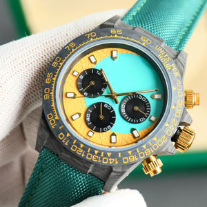 Montre ronde en fibre de carbone haut de gamme pour homme et femme, fonction multi-fuseaux horaires, idéale pour les activités de plein air et les affaires - Product Image 2