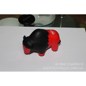 Pu <b>Foam</b> Red Buffalo Toy High Rebound Office Decor Animal Shape Molding <b>Craft</b> - Product Image 2