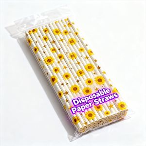 ตัวเลือกการสั่งซื้อแบบจำนวนมากเพื่อประหยัดงบ ลดต้นทุนสำหรับการใช้เครื่องดื่มประจำวันในร้านอาหาร หลอดกระดาษแบบใช้แล้วทิ้ง - Product Image 1