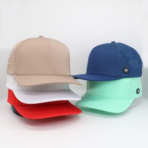 Casquette de baseball personnalisée de haute qualité à 5 panneaux, en tissu Oxford réglable, avec trous perforés découpés au laser, style streetwear - Product Image 2