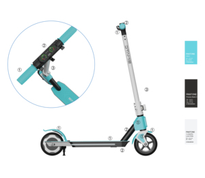 Trottinette électrique pour enfants EU UK Dropship, 6,5 pouces, moteur 130W, conduite sécurisée, pliable, deux roues, batterie Li-ion, trottinette pour enfants - Product Image 3