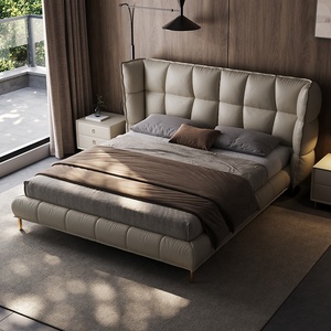 <span class=keywords><strong>Lit</strong></span> plateforme moderne <span class=keywords><strong>de</strong></span> luxe rembourré, taille king, cadre <span class=keywords><strong>de</strong></span> <span class=keywords><strong>lit</strong></span> en cuir avec tête <span class=keywords><strong>de</strong></span> <span class=keywords><strong>lit</strong></span> rembourrée surdimensionnée - Product Image 3