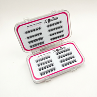 Kit de cils en grappe pliables à 4 couches faits à la main, réutilisables, imperméables, en faux vison/PBT, avec outils de pose DIY et faux ongles à presser