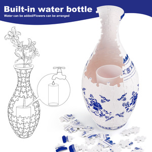 Puzzle 3D en forme de vase, modèle décoratif créatif à assembler soi-même pour adultes et enfants, décoration de bureau à domicile - Product Image 5