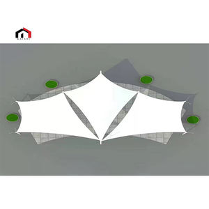 Estructura de Membrana de Gran Vano Prefabricada para Exteriores de Alta Calidad en PVDF/PVC - Product Image 6