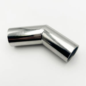 מחבר צינור מקלחת כרום SUS 304 בקוטר 19 מ\\\"מ ו-25 מ\\\"מ, בזווית 135 מעלות, עם אטם פלסטיק לדלת זכוכית מסוג יהלום - Product Image 5