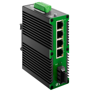 <span class=keywords><strong>Switch</strong></span> Ethernet <span class=keywords><strong>Industriale</strong></span> Gestito PoE Gigabit a 4 Porte con 1 FC, Montaggio su Guida DIN, DC12-52V, <span class=keywords><strong>Switch</strong></span> PoE da 3W - Product Image 1